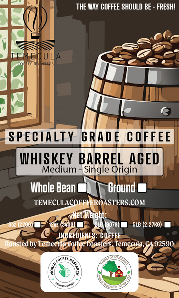 Whiskey Barrel Aged Coffee (Coffee of the Month — July)